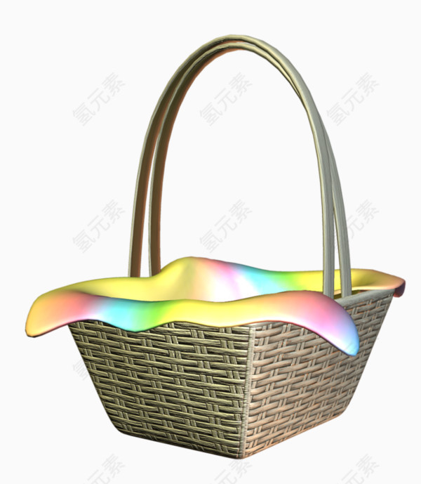 卡通立体设计手提菜篮花篮