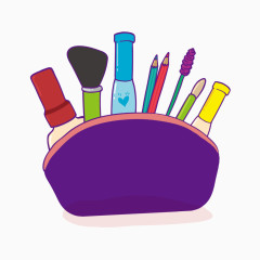 女性化妆工具矢量素材