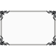 黑色创意设计花纹边框