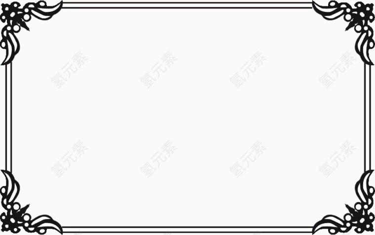 黑色创意设计花纹边框