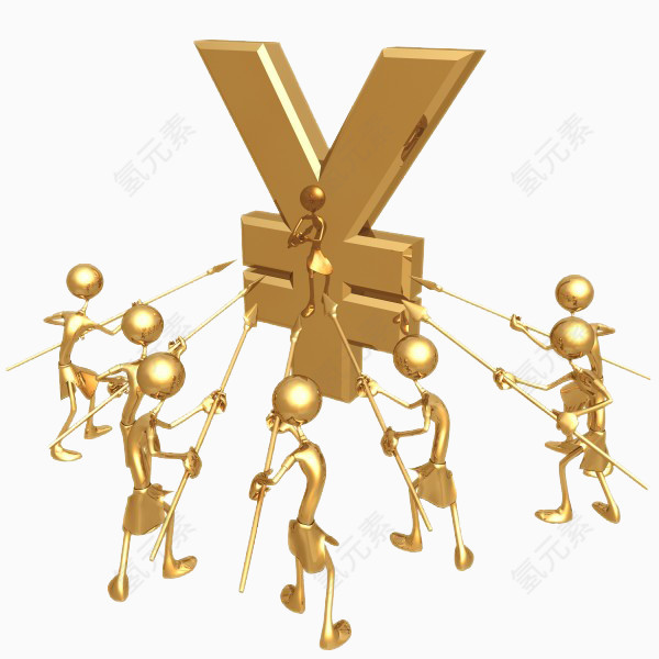 对付金钱符号的小金人