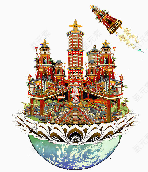 中国风宝塔建筑