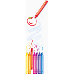 儿童可爱绘画矢量图