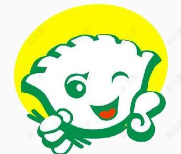 卡通饺子矢量图