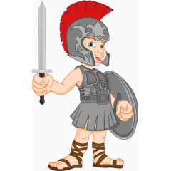 罗马勇士形象矢量素材