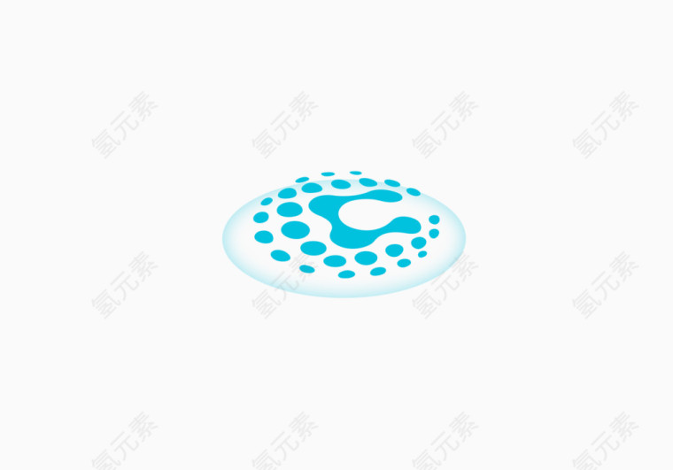 纯色背景蓝色不规则形状免抠素材图片