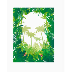 矢量绿色森林素材