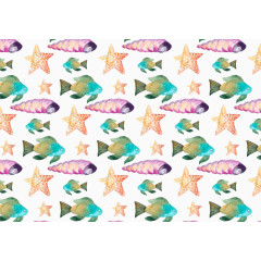 矢量水彩海面背景