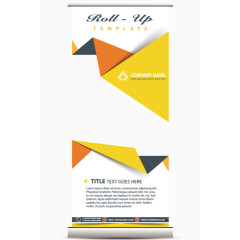 矢量抽象三角图形易拉宝