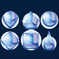 创意冰晶水滴矢量素材