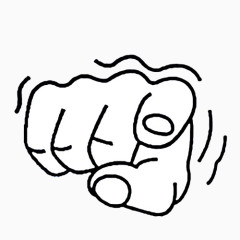 线描创意手势动作