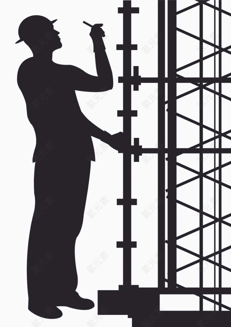 工作中的建筑工人