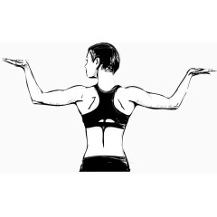 做瑜伽的矢量女人