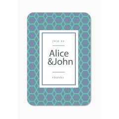 彩色婚礼邀请卡片矢量素材