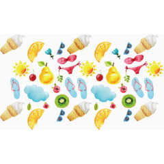 矢量夏日缤纷元素