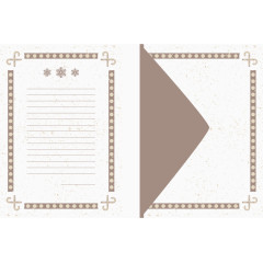 复古配色节日信纸