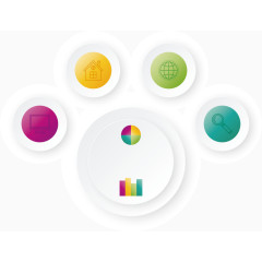 矢量创意设计圆形分布小图