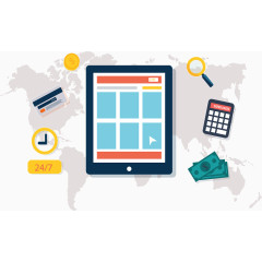 平板在线购物流.