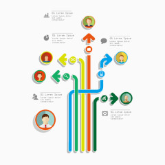 矢量创意箭头ppt素材