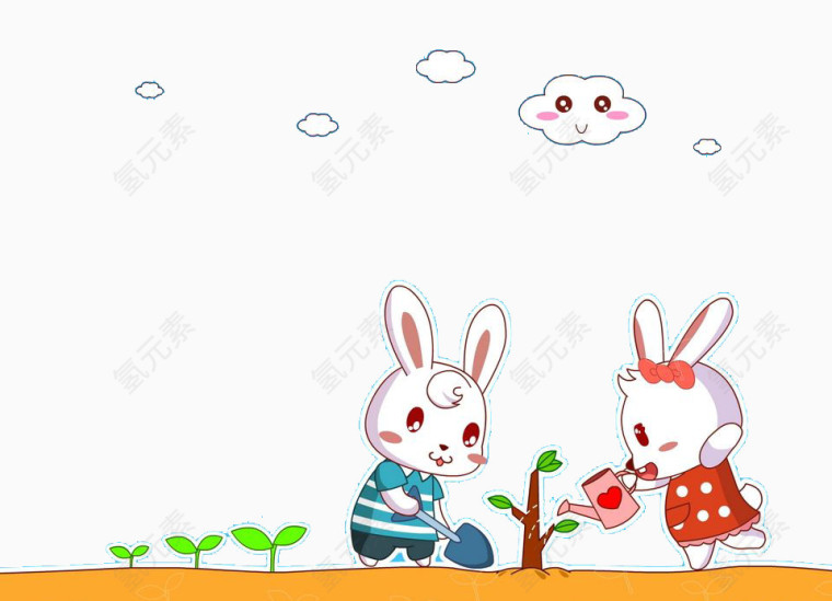 可爱小兔子卡通