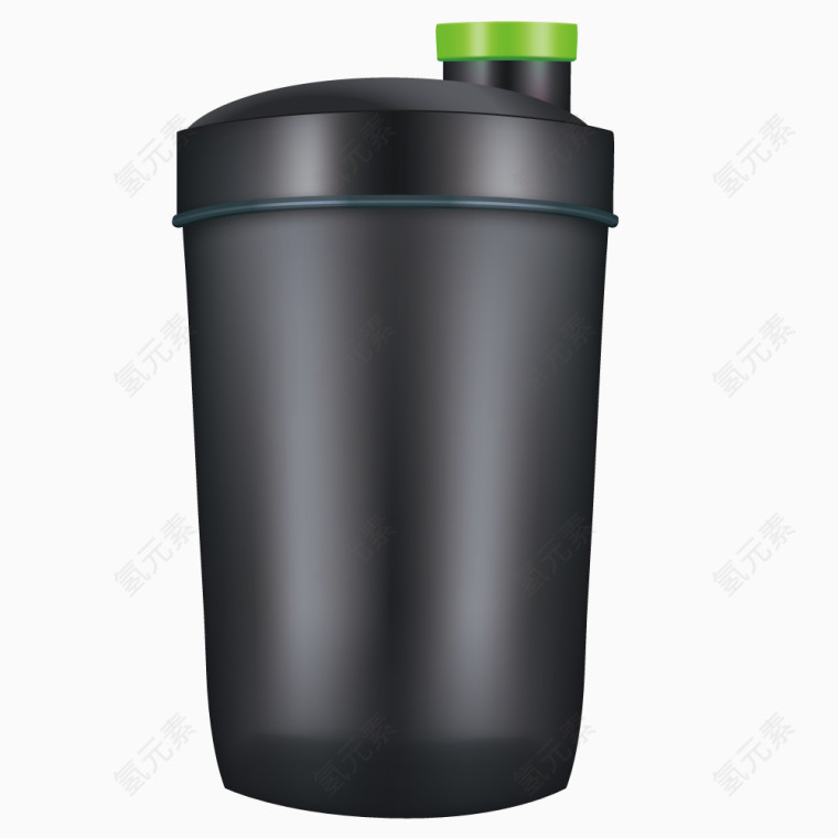 矢量黑色水杯