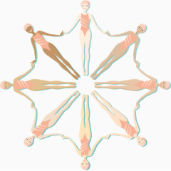 运动女性插画矢量素材