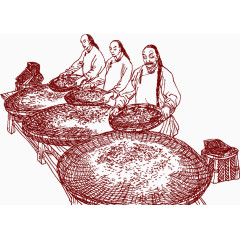 矢量手绘制茶工艺