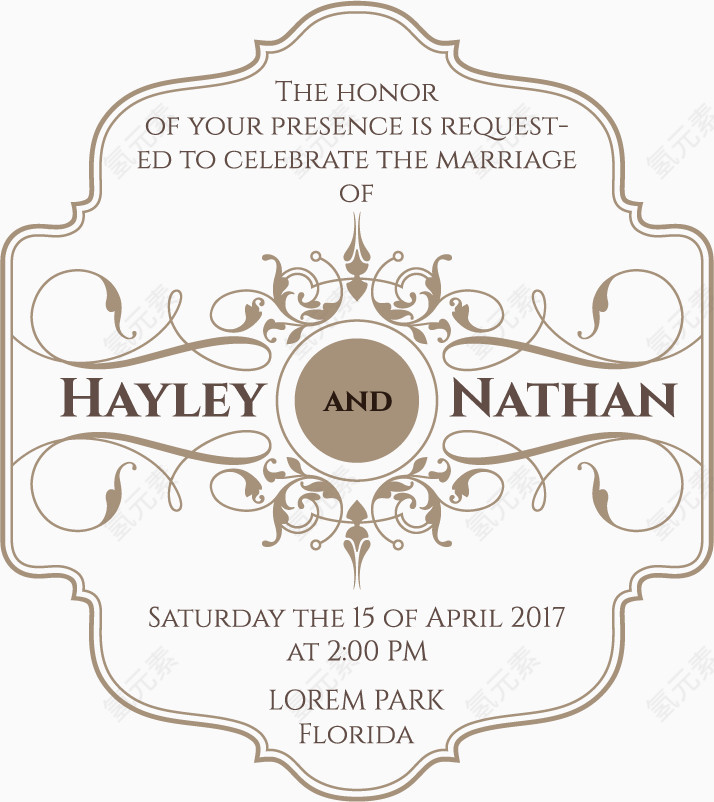 矢量精致欧式花边