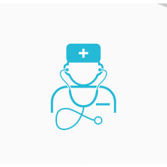 蓝色医生标志背景矢量素材