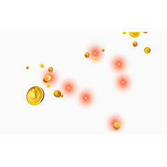 金币飘散图片