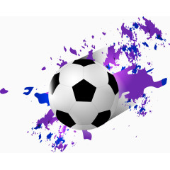 紫色效果足球