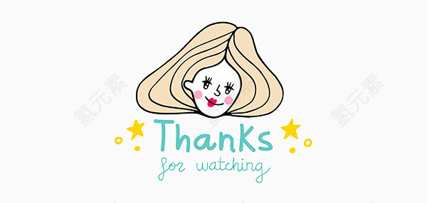 卡通谢谢人物