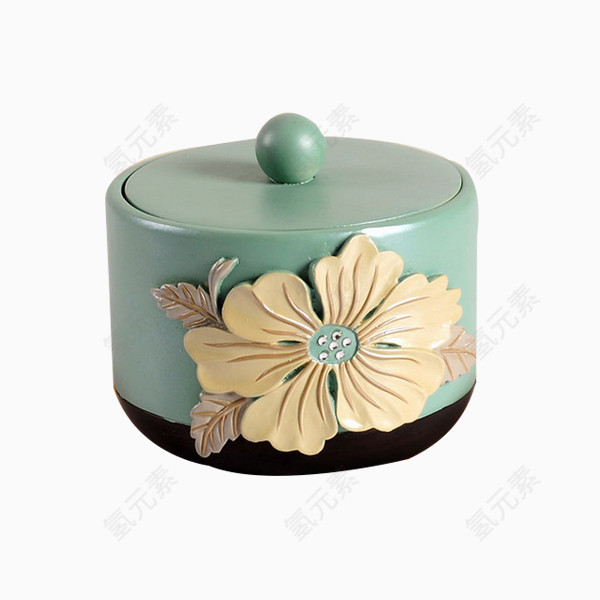 青色陶瓷圆弧茶壶