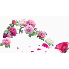 牡丹花开背景装饰效果