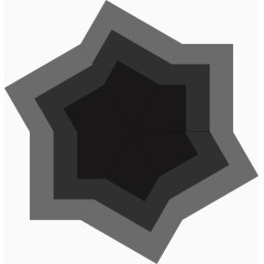 矢量创意设计黑色几何不规则六角形图