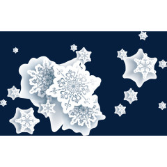 雪景矢量漫天飞雪素材