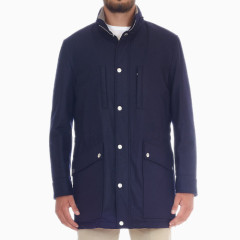 口袋装饰立领设计外套