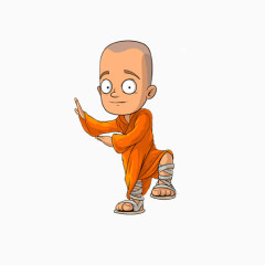 武僧卡通人物素材图片