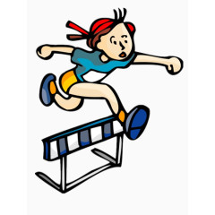 跨栏的女运动员png图片