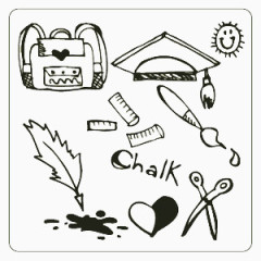 手绘学生用品