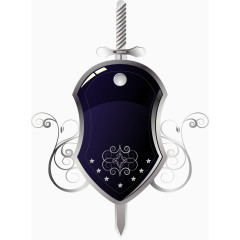 矢量手绘精美盾牌