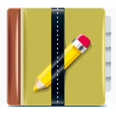 黄色笔记本铅笔元素