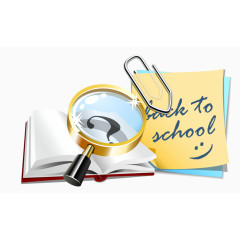 矢量放大镜书签素材