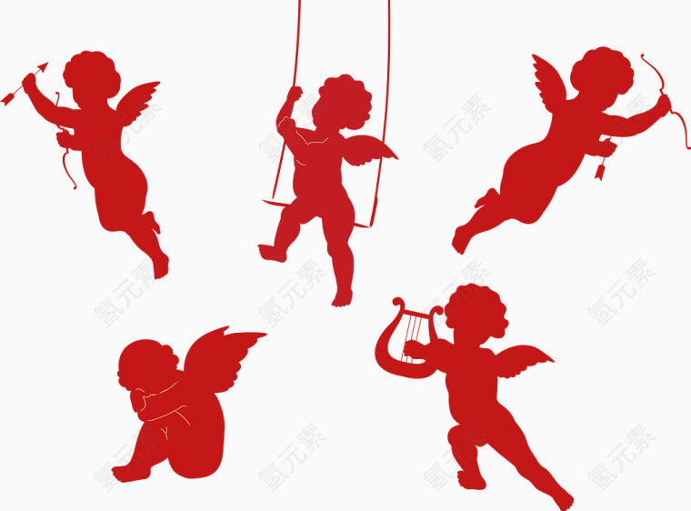 天使剪影图片