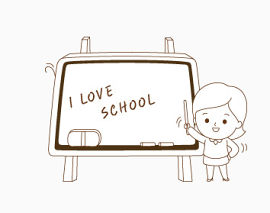 卡通 动画 学校  人物