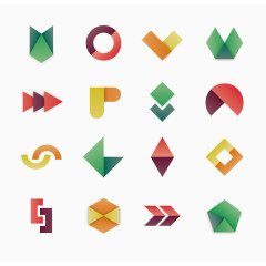 矢量手绘彩色图标