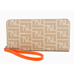 芬迪男士简约LOGO休闲长款钱包