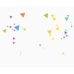 多彩简约三角碎片漂浮素材