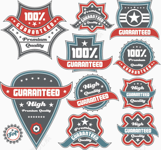 高质量标签设计矢量素材