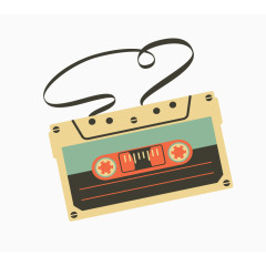 矢量复古磁带
